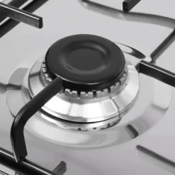 Nödspis - Utomhus gaskök med 4 brännare - Förvaringshylla - Naturgas/Gasol - 49×49×79 cm - Järn - 9 kg - Röd