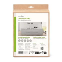 Nedis Universalt köksfläkts kit | Kolfilter | 57 x 47 cm | Ersättningsindikator | Kapningsbar | 2 st