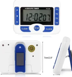 Nedräkningstimer Kökstimer Äggtimer Korttidstimer Matlagningstimer Multifunktion 4-kanals digital matlagningstimer Magnetisk laboratorieklocka med di | CDON