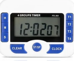 Nedräkningstimer Kökstimer Äggtimer Korttidstimer Matlagningstimer Multifunktion 4-kanals digital matlagningstimer Magnetisk laboratorieklocka med di | CDON
