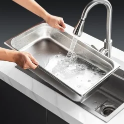 Ångbordsform, fullstorlek, 53x32,6x10,7 cm, rostfritt stål, förvaring