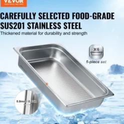 Ångbordsform, fullstorlek, 53x32,6x10,7 cm, rostfritt stål, förvaring