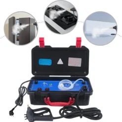 Ångrengörare - Ångtvätt - 3000 W 220 V - ABS och rostfritt stål - För fett/fläckar/damm/smuts - Svart