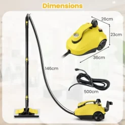 Ångtvätt, 36x26x23 cm, Gul