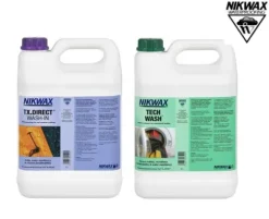 NIKWAX TECH WASH 5L + TX DIRECT WASH-IN 5L, tvätt impregnering GORE-TEX