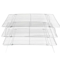 3-nivåers kylgaller hopfällbara ben för kakor, tårtor, kök, bakning, grillverktyg