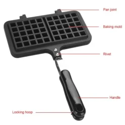 Non-Stick Våffelmaskin med dubbla huvuden för hushållskök