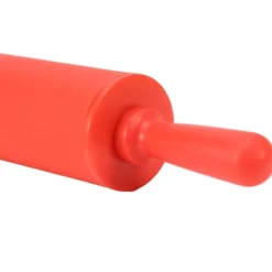 Ny Non-stick Silikonkavel Degrulle Bakverktyg med Plasthandtag Röd