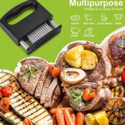 OBOSOE 48-Blads Köttmörkare/Köttmörning i Rostfritt Stål - För Alla Köttsorter Inkl. Nöt & Fläsk
