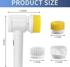 OBOSOE Elektrisk Rengöringsborste – Sladdlös Skurborste för Kök, Badrum & Duschdörrar, Portabel Motorborste för Hemstädning