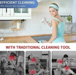 OBOSOE Elektrisk Rengöringsborste – Sladdlös Skurborste för Kök, Badrum & Duschdörrar, Portabel Motorborste för Hemstädning