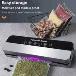 OBOSOE 5-i-1 Vakuumförpackare & Värmeförseglare – Vacuum Sealer för Torr och Fuktig Matförvaring