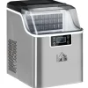 OBOSOE Ismaskin 20 kg/24h – 2,3L vattentank och 3,2L vattenbehållare, rostfritt stål, automatisk rengöring, silver, 25,2 x 36 x 37,1 cm