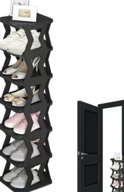 OBOSOE Multi Tier Shoe Rack, Utrymsbesparande skolagring, Sko rack arrangöre, Avtagbar skohållare, Ingång skolagring för ingångsdörr