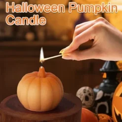 OBOSOE 3-Pack Pumpa Silikonformar – Resin Ljusformar för Heminredning, Ljusgjutning & Handgjord Tvål, Halloween-dekoration