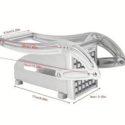 OBOSOE Pommes Frites Skärare i Rostfritt Stål – Grönsaksskärare & Potatisskärare med 2 Extra Blad