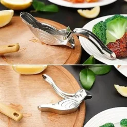 OBOSOE Rostfri Citruspress – Fågelformad Manuell Juicer för Citron, Apelsin, Lime & Granatäpple | Handheld Juicepress