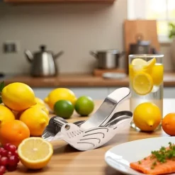 OBOSOE Rostfri Citruspress – Fågelformad Manuell Juicer för Citron, Apelsin, Lime & Granatäpple | Handheld Juicepress