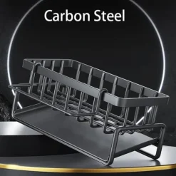 OBOSOE Självtränande tvål svamp hållare, rostfritt stål handfat hylla, kök handfat avloppshylla med delare, kök bänkskiva arrangöre