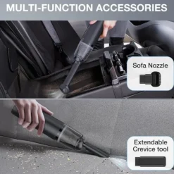 OBOSOE Trådlös Dammsugare – Handhållen Mini bildammsugare, Uppladdningsbar för Bil, Hem och Kontor