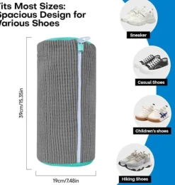 OBOSOE Tvättväska för Skor – Tvättpåse med dragkedja-360-graders heltäckande rengöring
