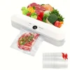 OBOSOE Vakuumförpackare / Vacuum Sealer med 10-Pack Påsar – Automatisk Matförslutare för Torr och Fuktig Mat
