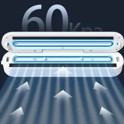 OBOSOE Vakuumförpackare / Vacuum Sealer med 10-Pack Påsar – Automatisk Matförslutare för Torr och Fuktig Mat