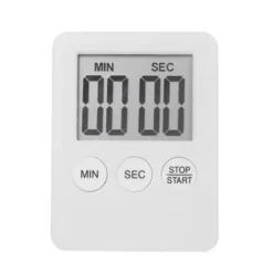 OBOSOE Vit stor skärm kökstimer, digital display, stoppur timer, hushållens nödvändiga verktyg