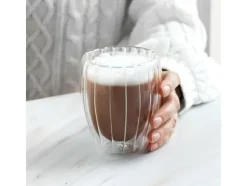 OH - Dubbelväggiga glas med räfflor - 4-pack