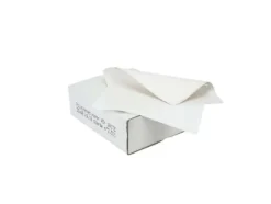 Omslagspapper burger, platt påse 45 g/m2, 370 x 500 mm, Papper + PE, vit slät, förpackning om 10 kg