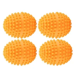 Orange återanvändbara torkbollar - set med 4, torklösning för hemkläder