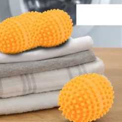 Orange återanvändbara torkbollar - set med 4, torklösning för hemkläder