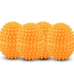 Orange återanvändbara torkbollar - set med 4, torklösning för hemkläder