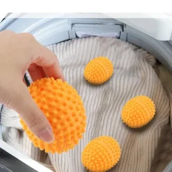 Orange återanvändbara torkbollar - set med 4, torklösning för hemkläder