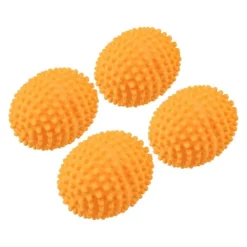 Orange återanvändbara torkbollar - set med 4, torklösning för hemkläder