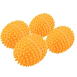 Orange återanvändbara torkbollar - set med 4, torklösning för hemkläder