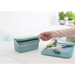 Organisk avfallbehållare - Brabantia - Menta - Menta färg - Hållbar plast - 22.1x12.7x10.7 cm