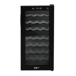 Oriva Vinkyl 78L | Plats för 28 flaskor | Flerfärgad LED med musiksynk | Digital kontroll | Termoelektrisk kylning 8–18 °C | Fjärrkontroll | Tyst, kom | CDON