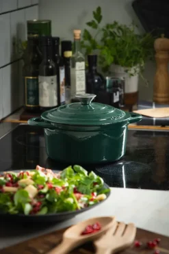 Orrefors Jernverk gjutjärnsgryta, 5 liter, Mörkgrön