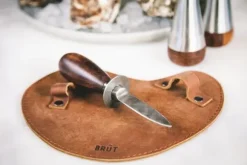 Ostronkniv med läderhandskydd