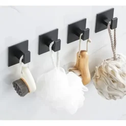 4-Pack - Självhäftande Krokar / Handdukskrokar - Hängare