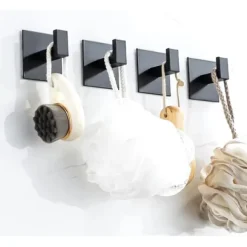 4-Pack - Självhäftande Krokar / Handdukskrokar - Hängare