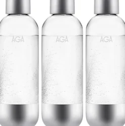 3-pack AGA AQVIA Stål 1L, PET-flaska