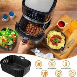 2-pack Air Fryer silikonform för Ninja Double Stack Oljefri Fryer SL400EU, Air Fryer tillbehör