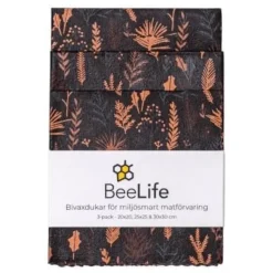 3-pack Bivaxdukar premium Rusakulan Mörkbrun, som används för hållbar förvaring av mat