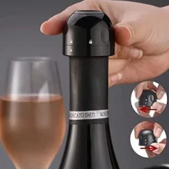 4-pack champagnepropp, återanvändbar mousserande vinpropp, silikonförseglad vinflaskpropp, tillbehör A195