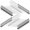 20-pack kjolhängare med justerbar halkfri byxklämma Platsbesparande metallhängare för jeans, 35 cm