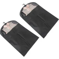 2-pack klädförvaringspåsar med genomskinligt fönster, non-woven tyg, 120x60 cm