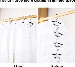 30-pack Klädhängare anslutningskrokar för galgar Vit