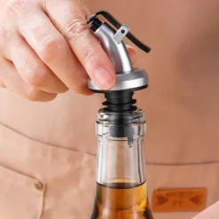 2-Pack Kork till Olivolja Hällpip Droppkork med Lock Grå